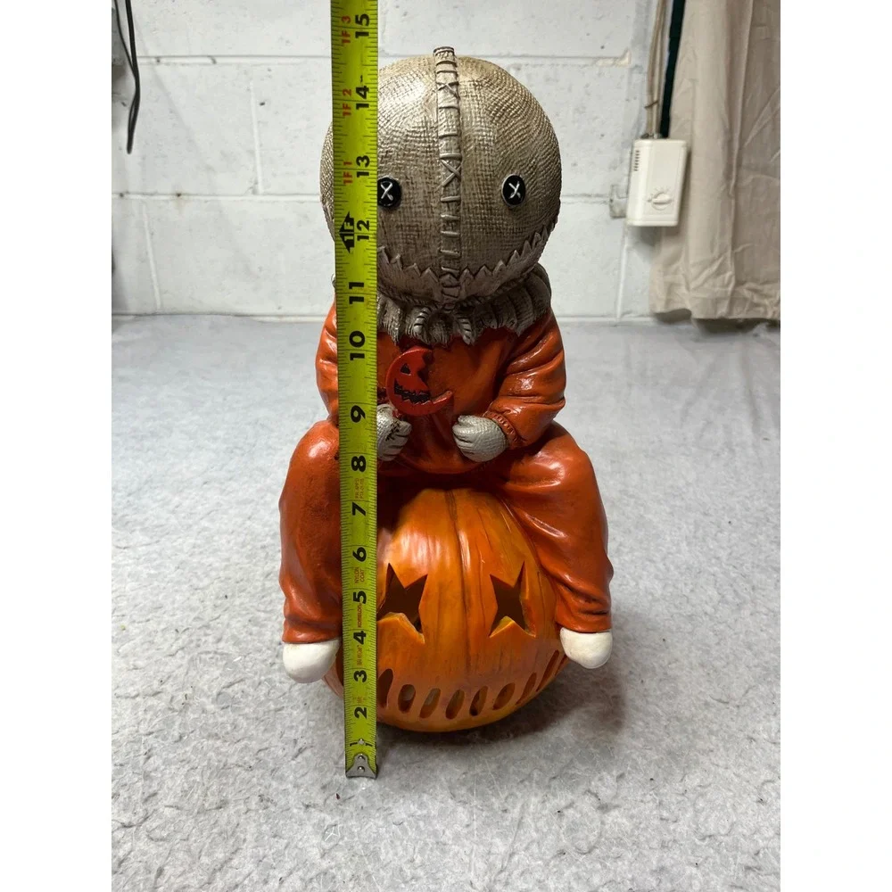 Trick r Treat Sam on Pumpkin Light Up Halloween Decor Horror Movie Statue 14.5in
